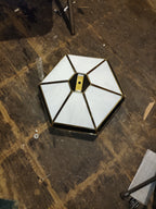 Vintage slag glass drop light fixture