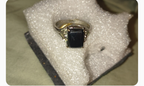 Late Victorian Onyx and Silver ring