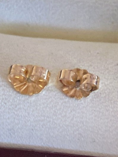Tiffany & Co 14k gold and diamond Hoop Earrings