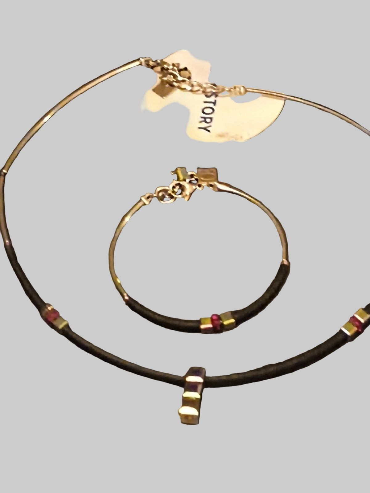 Cuoer De Lion GeoCUBE Necklace and Bracelet set