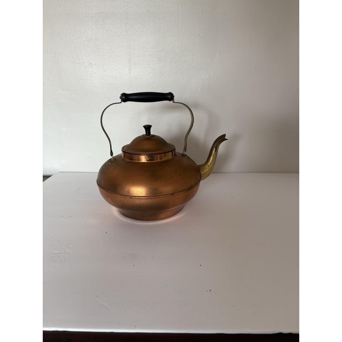 Vintage Holland Copper & Brass tea kettle and cup